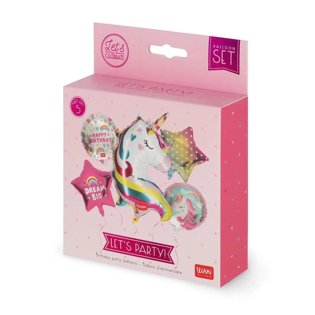 Set di 5 Palloncini Per Festa di Compleanno - Let's Party!