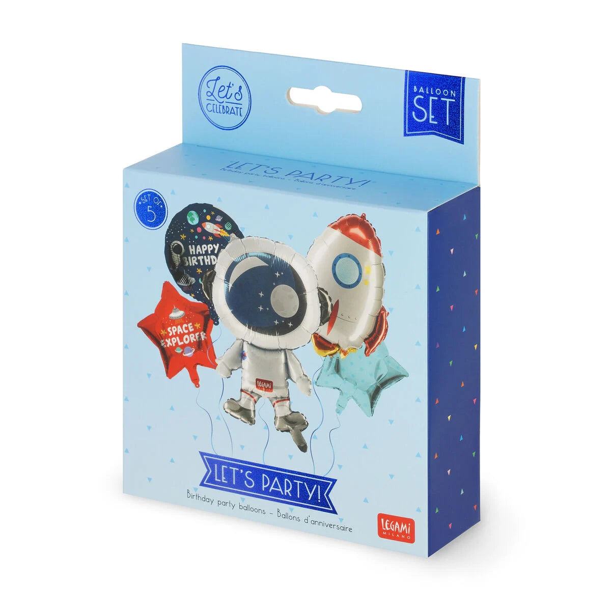 Set di 5 Palloncini Per Festa di Compleanno - Let's Party!