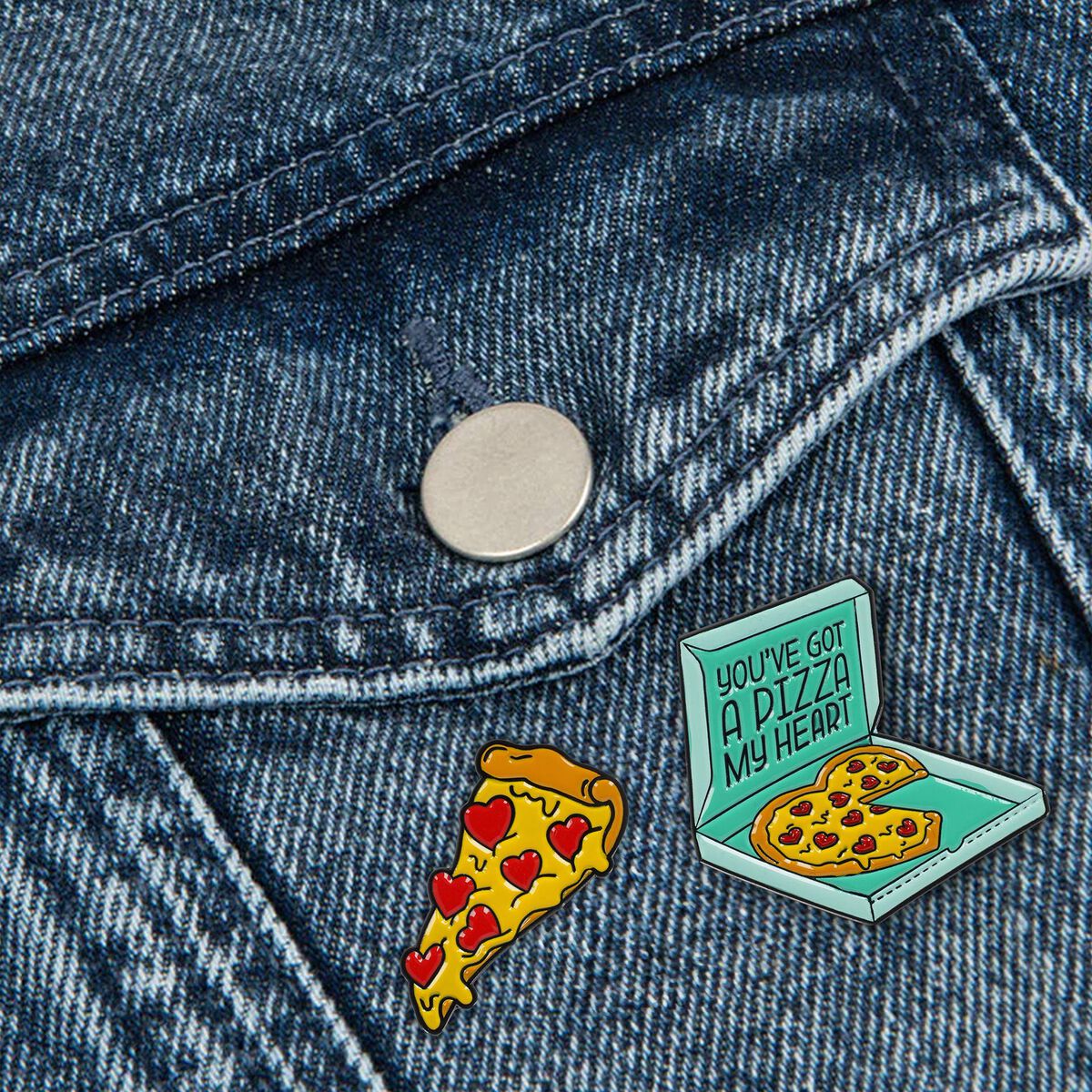 Spilla in Metallo Smaltato Pizza - Pin Your Style!