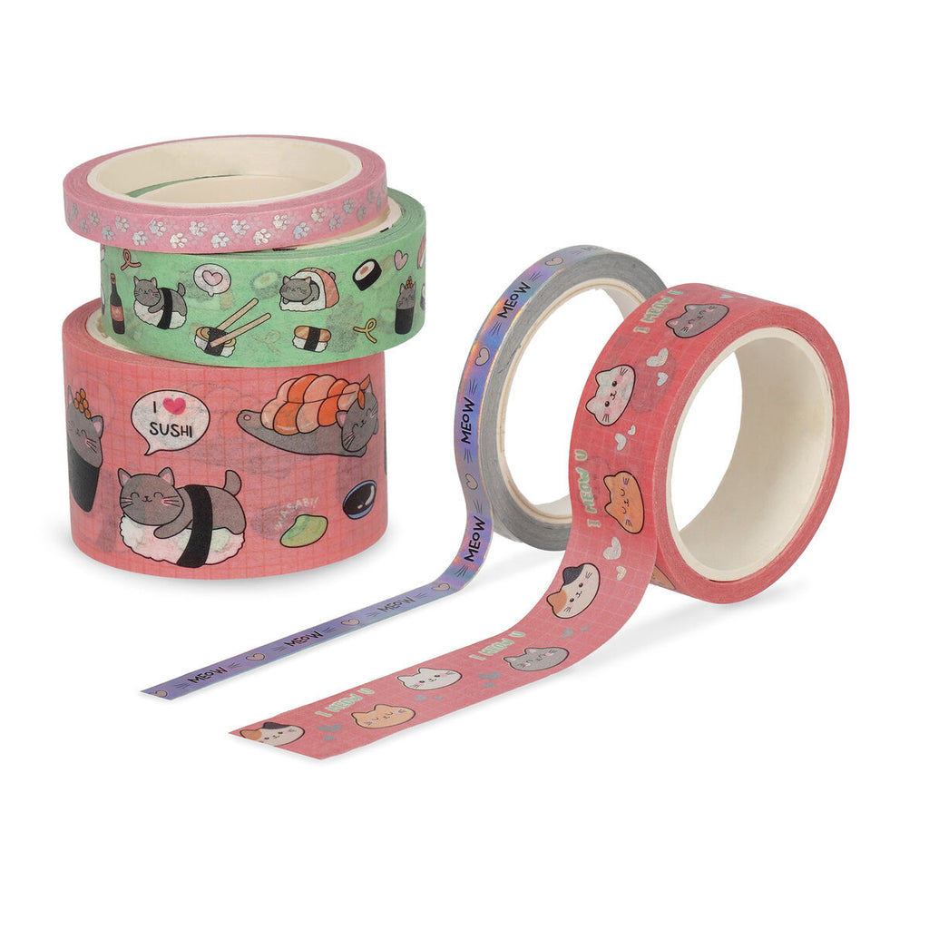 Set di 5 Nastri Adesivi Decorativi di Carta - Tape By Tape